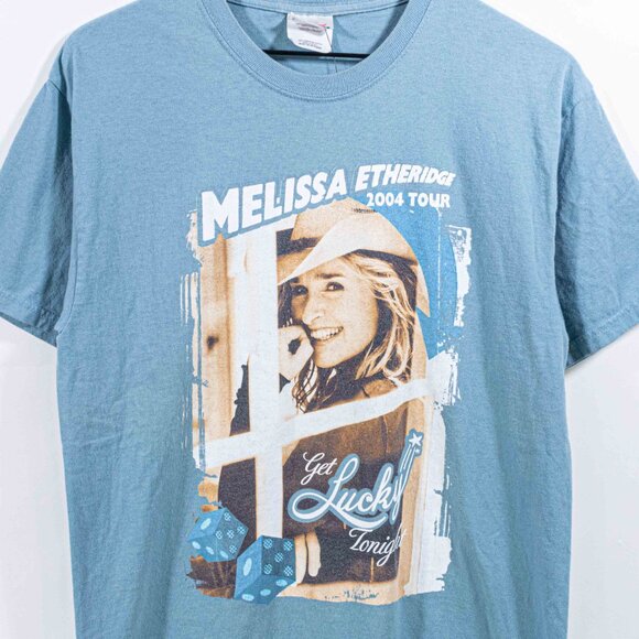 2004 Melissa Etheridge Get Lucky Tonight Tour T-Shirt Medium Y2K Band Music - Picture 3 of 7